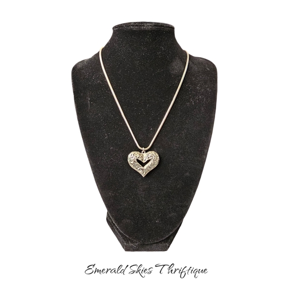 Source Unknown Jewelry - Sterling silver necklace with heart pendant
